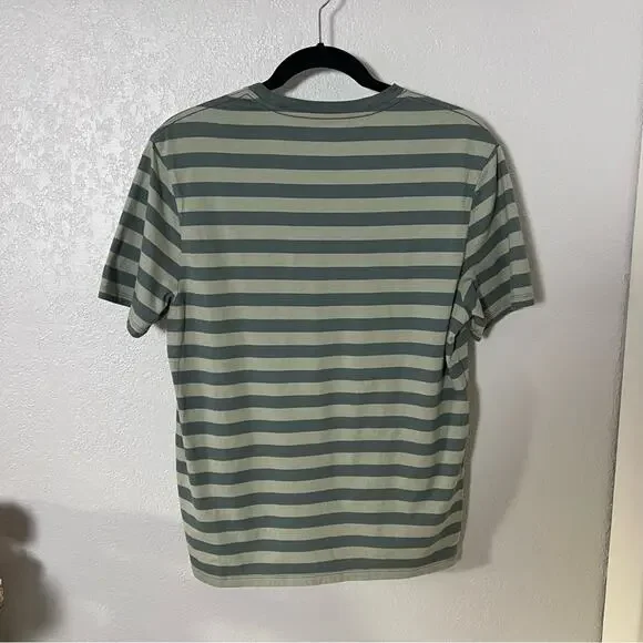 Everlane Men’s Organic Cotton Green Stripe Crewneck Tee - Picture 6 of 6